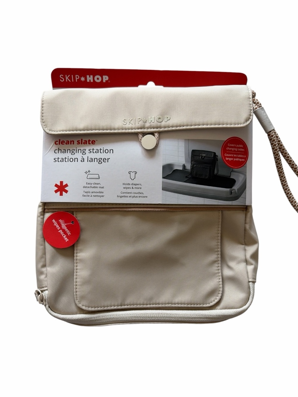 NWT Skip Hop Clean Slate Travel Changing Station - Cream/Beige Baby Maternity